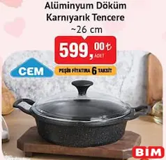 CEM ALÜMİNYUM DÖKÜM KARNIYARIK TENCERE 26 CM